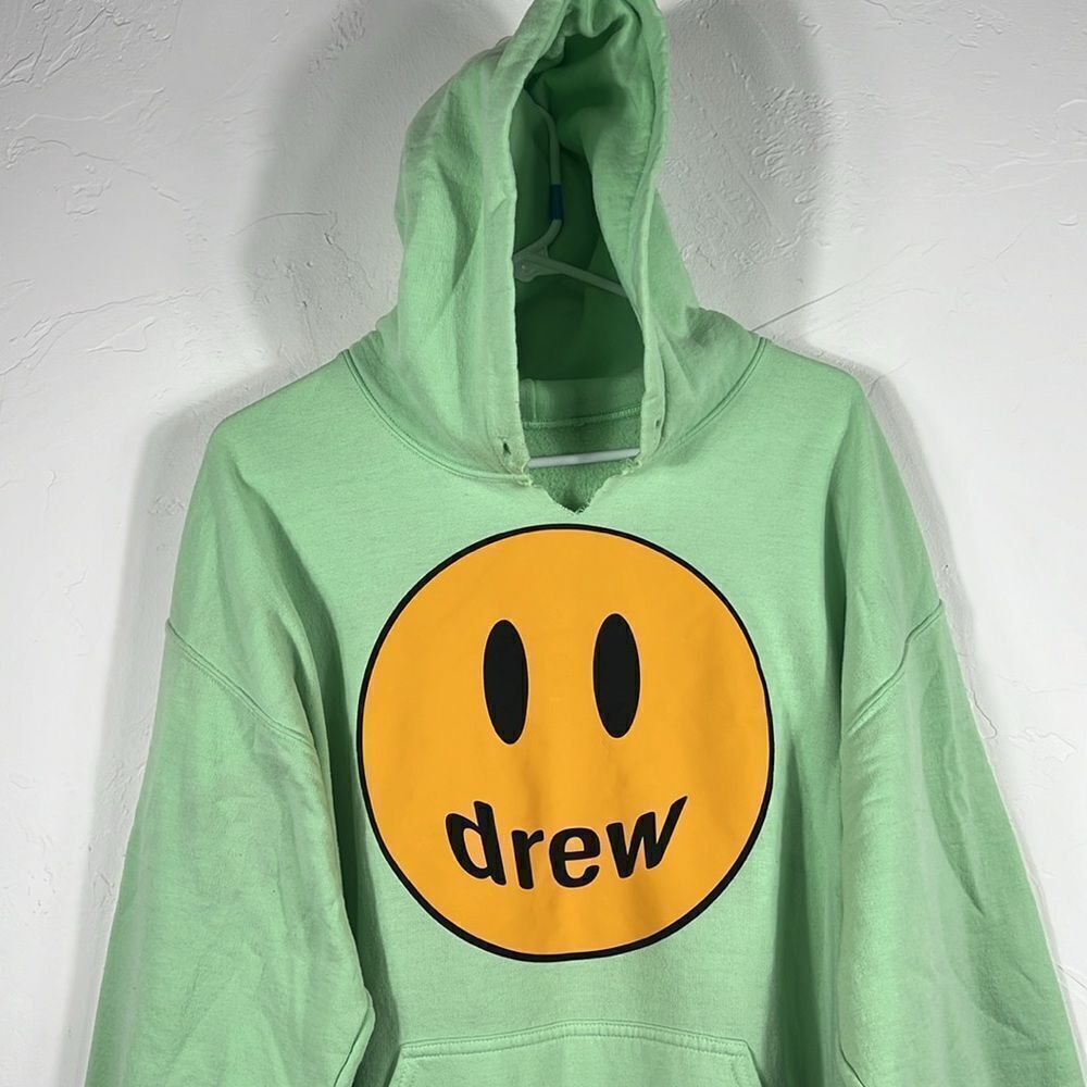 🔥🔥 DREW HOUSE Hoodie‎ Sweatshirt - Mint Green - Unisex Sz Lg - GUC